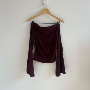 Free People Maroon Sweater